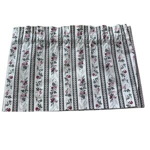 3 Country Curtains Valances French Country Rod Pocket Unlined Roses Stripes